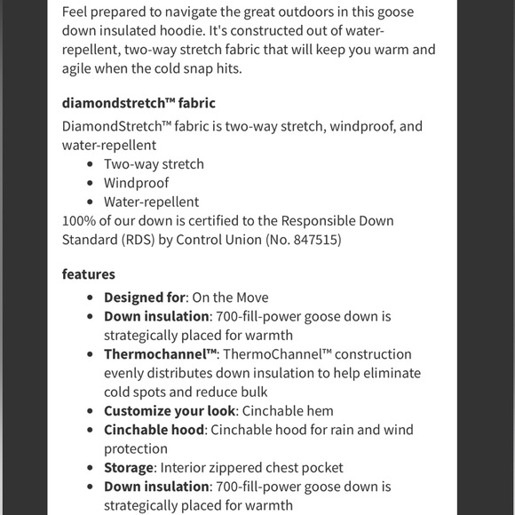 lululemon men’s navigation stretch down goose down hoodie in silver drop - Picture 8 of 14